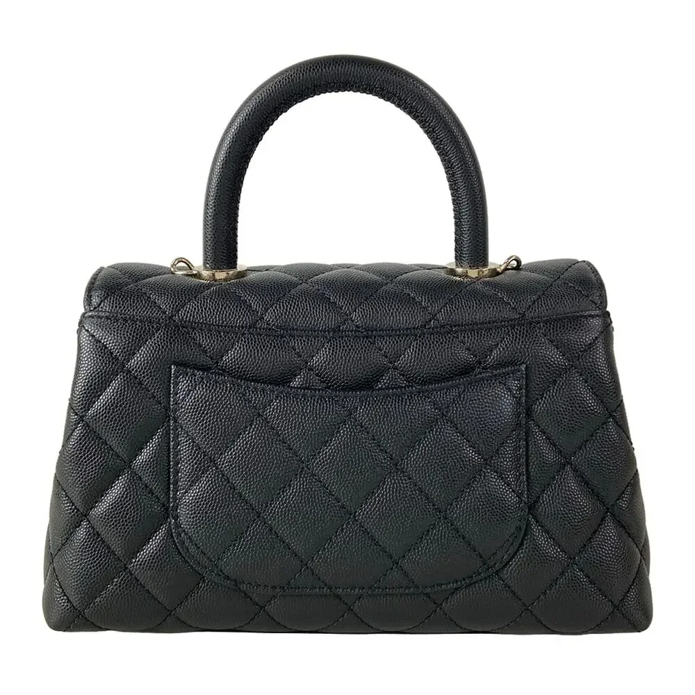 Chanel Small Top Handle Flap Bag/Matelasse/Coco Handle XS Handbag A92990